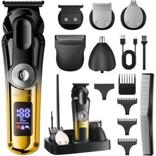 Aparador de Barba para Homens - Máquina de Cortar Cabelo Profissional com Lâmina em T de Ajuste Zero, à Prova d'Água, Se