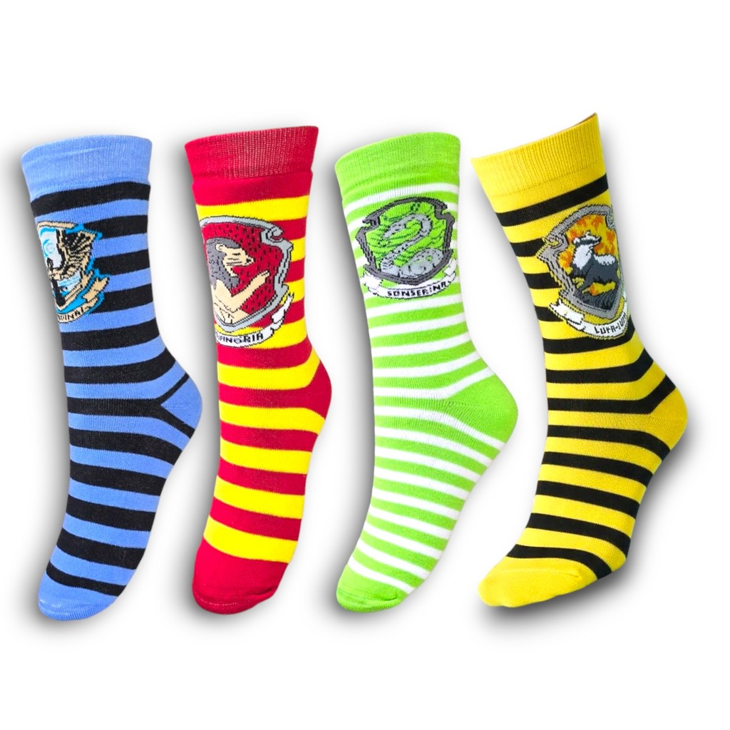 Meias Casas de Hogwarts Grifinoria Sonserina Corvinal e Lufa Lufa Harry Potter Geek