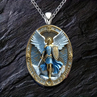 Novo Colar com Pingente de Anjo da Mitologia Grega Antiga, Guardião da Justiça, Colar de Moda Europeu e Americano