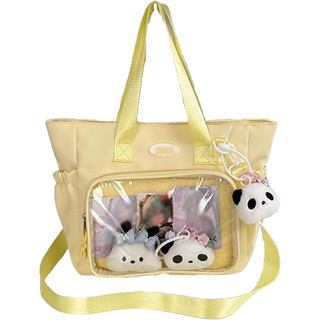 Bolsa Ita com forro interno, bolsa mensageiro de lona, bolsa Ita com janela transparente, bolsa de ombro 1MAR