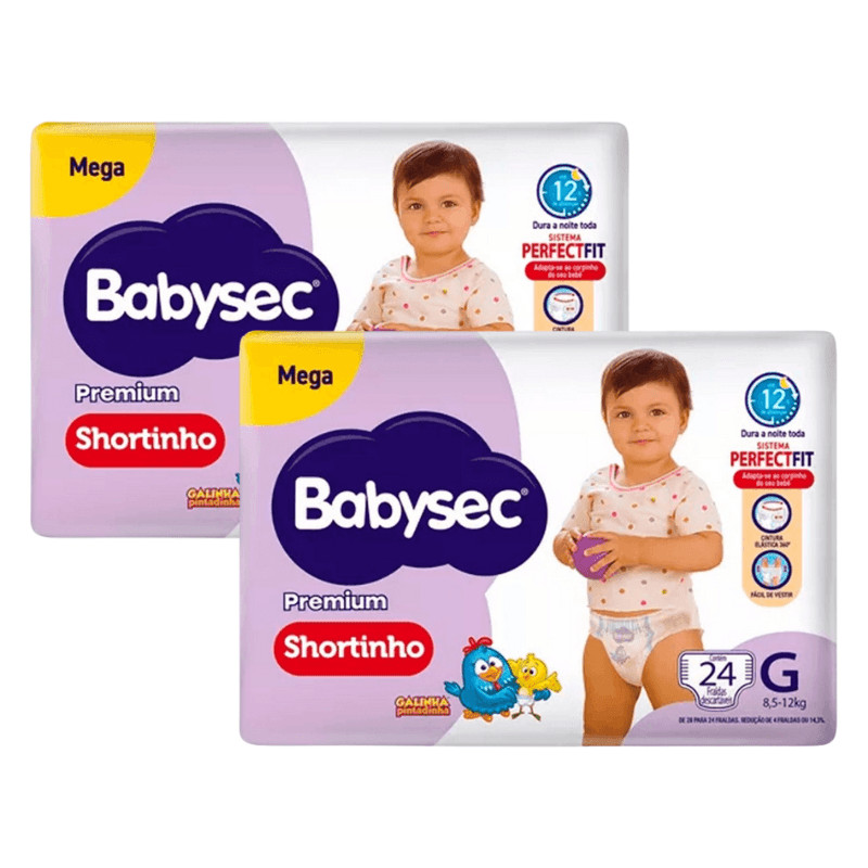 Fralda Babysec Shortinho Pants Galinha Pintadinha G