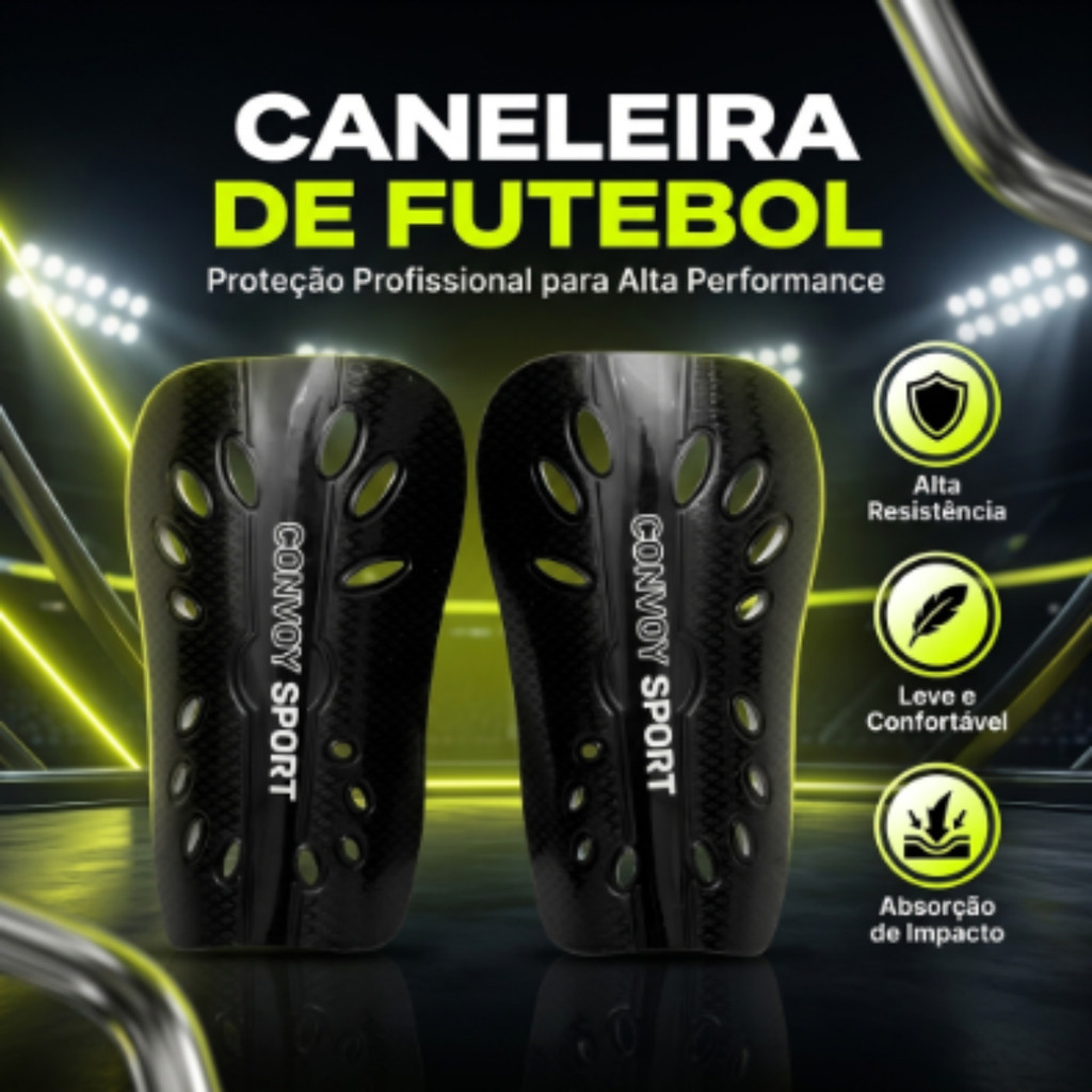 Par De Caneleiras Para Futebol Grande Proteção Esporte Ao Ar Livre