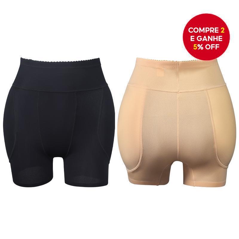 Calça modeladora sem costura, shorts com enchimento para realçar o bumbum e aumentar o quadril.