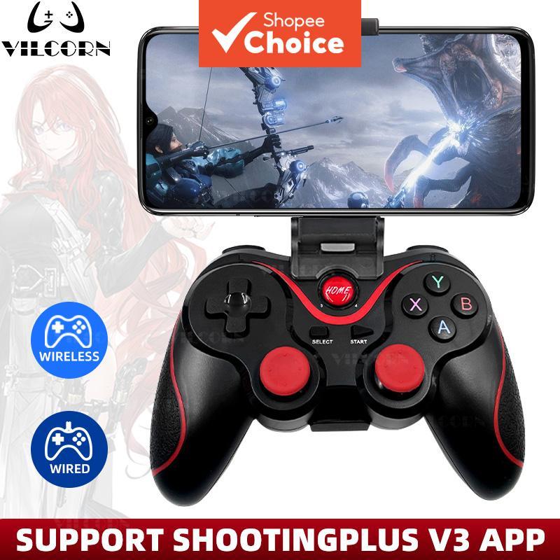 X3 Gamepad Wireless com suporte de telefone OTG, joystick ergonômico para jogos Android/Smartphone/PC/TV