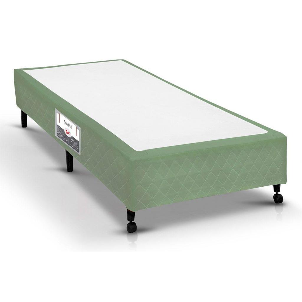 Cama Box Base Solteiro Poli Tecido Green (78x188x27) - Castor