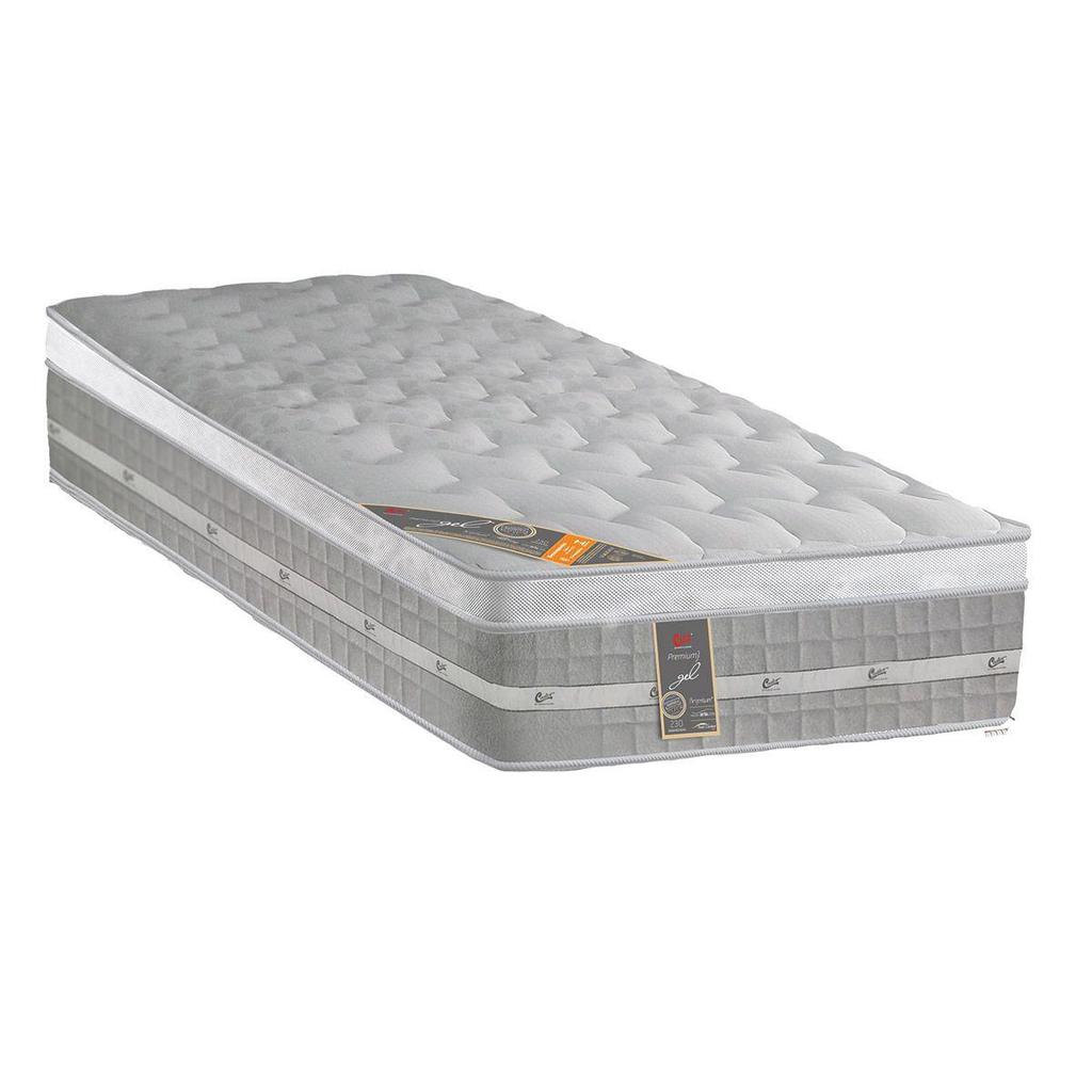 Colchão Solteiro Molas Ensacadas Visco Gel  Pocket Premium Euro Pillow (88x188x32) - Castor
