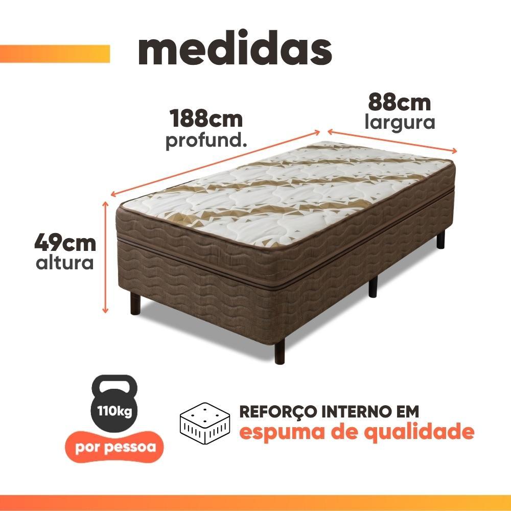 Cama Box Conjugada Solteiro Ortopédica Sleep Prime 88x188x49cm · foto 2
