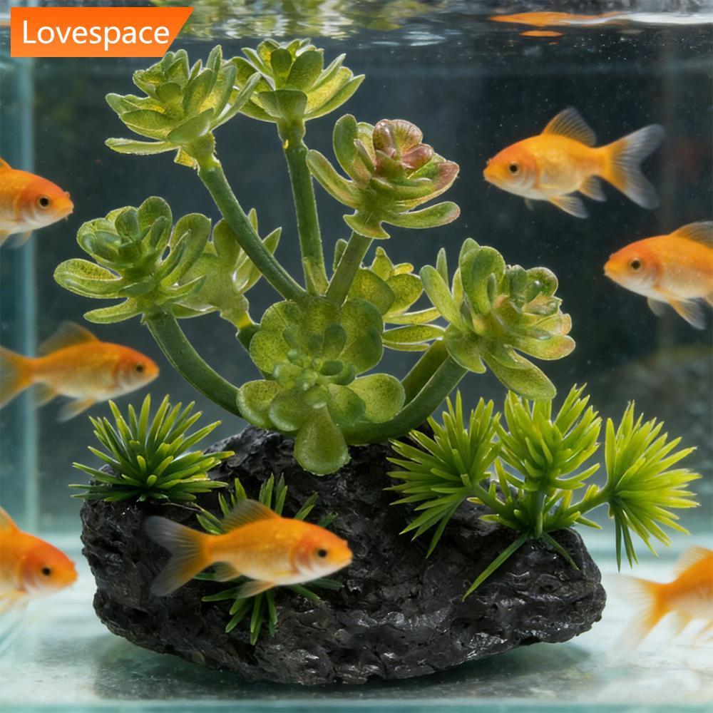 LS-STORE Simulado Suculenta Realista Planta Falsa Réptil Terrário Decoração Vegetação Artificial Para Vivarium Aquário T