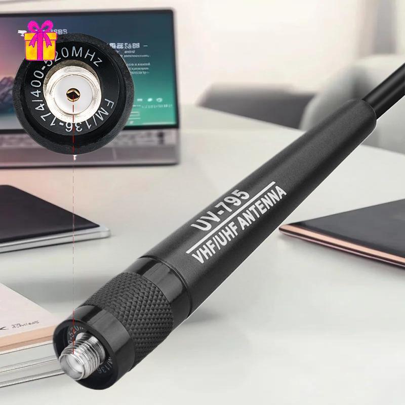 [INTH] AR-795 SMA-F Fêmea Banda Dupla VHF/UHF 136-174MHz/400-520MHz Antena Macia Para UV-5R-82 BF-888S Walkie Talkie [Me