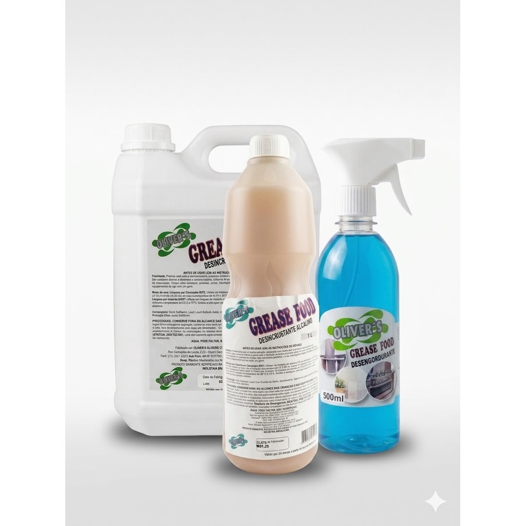 LIMPA GORDURA DESINCRUSTANTE GREASE FOOD INOX PANELA CHAPA GRELHA EXAUSTOR
