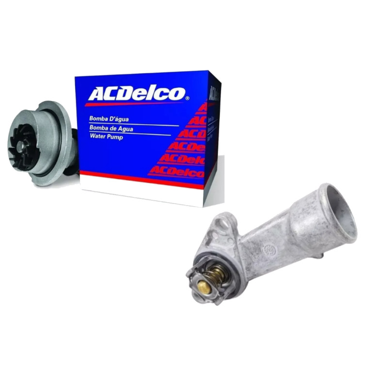 BOMBA DE AGUA ACDELCO + VÁLVULA TERMOSTÁTICA GM DO MOTOR 1.0 1.4 CORSA CELTA PRISMA ONIX MONTANA MERIVA COBALT