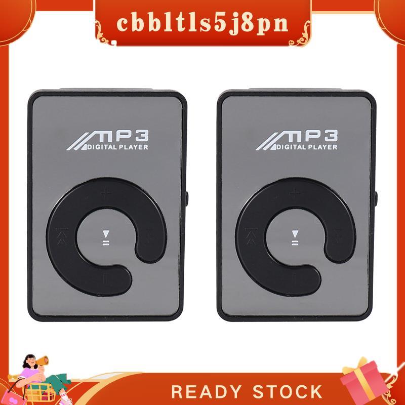 cbbltls5j8pn Alto-Falante 2X Mini Clipe Espelho USB Digital MP3 Music Player Suporte 8GB Cartão SD TF Preto