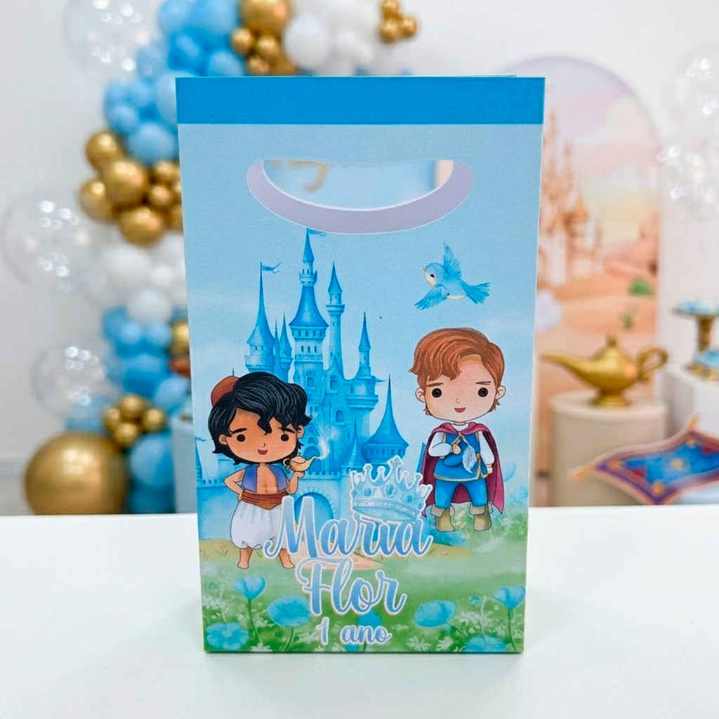 Sacolinhas  Príncipes Aquarela  Cute Lembrancinha Personalizada  Sacolinhas Surpresa