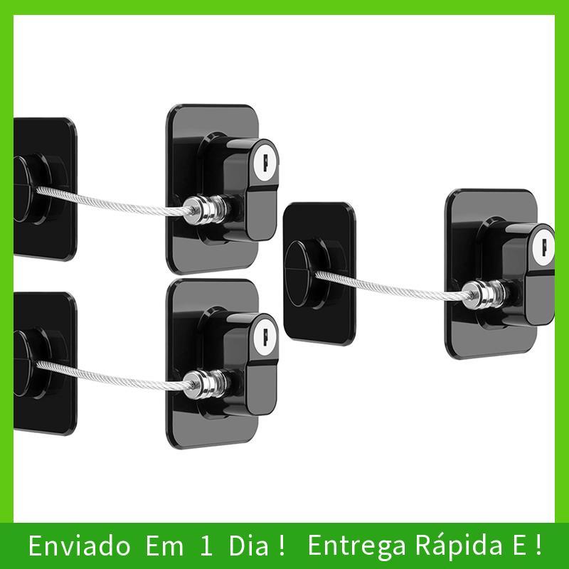 - Fechadura De Geladeira joyce , Trava Para Freezer E Gavetas , Armários , Portas , Com Suporte Adesivo , Fácil Instalaç