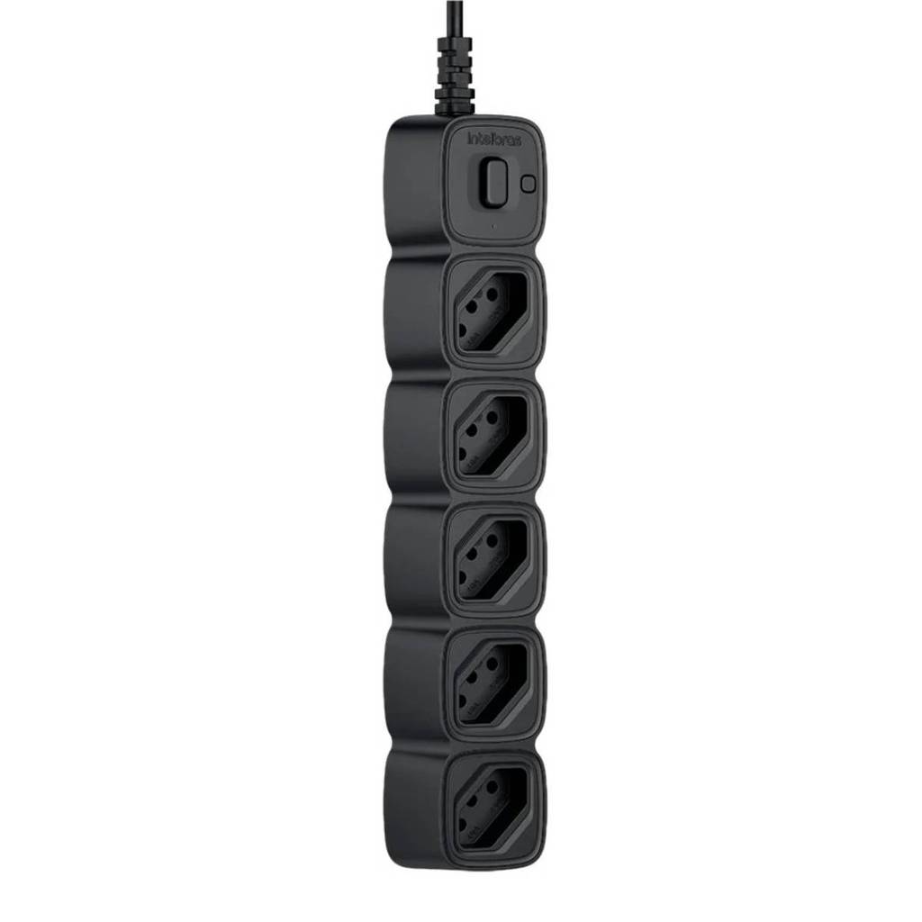 Protetor de linha com 5 tomadas Preto EPE 2005 PT Intelbras