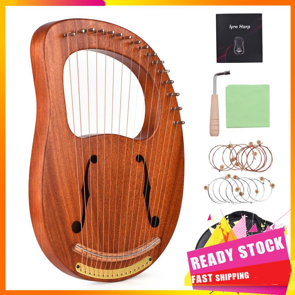 gfgfgfgg WH-16 C Tone16 cordas Lira de madeira Harpa Cordas de metal Instrumento de cordas de madeira maciça com bolsa