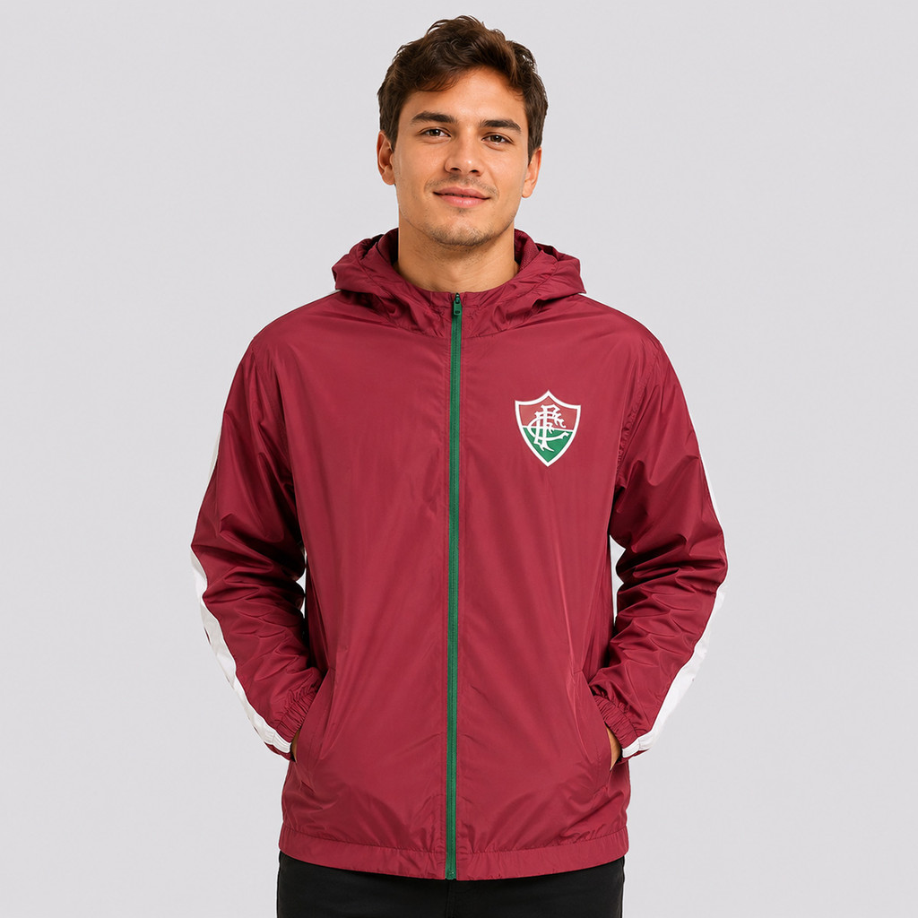 Jaqueta Fluminense Corta Vento Bordô