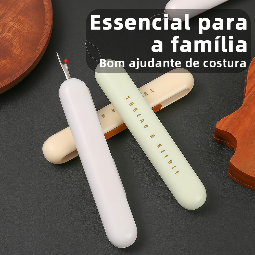 Passador de Agulha e Estripador 2 em 1 Prático com Precisão e Facilidade Ideal para Projetos de Artesanato DIY e Idosos