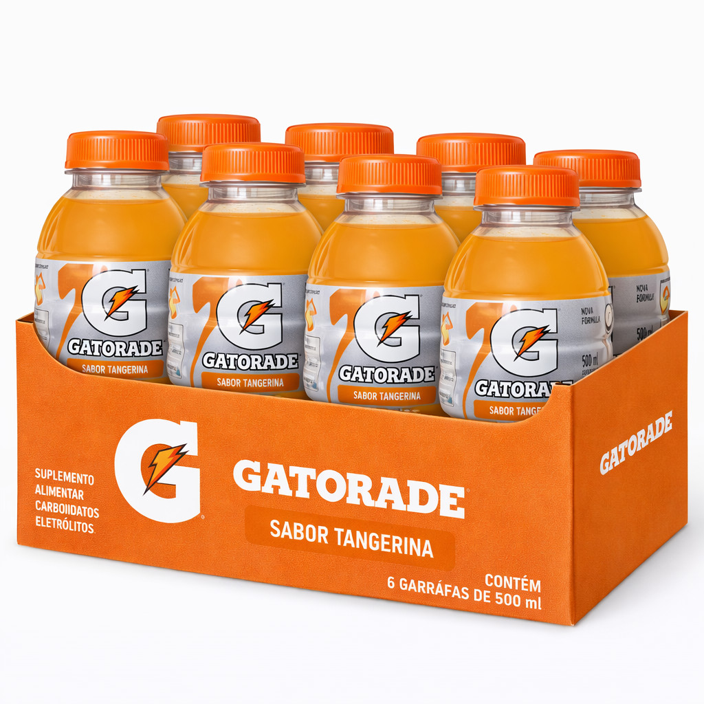 Pacote Gatorade Tangerina 500ml - 6 Unidades Isotonico