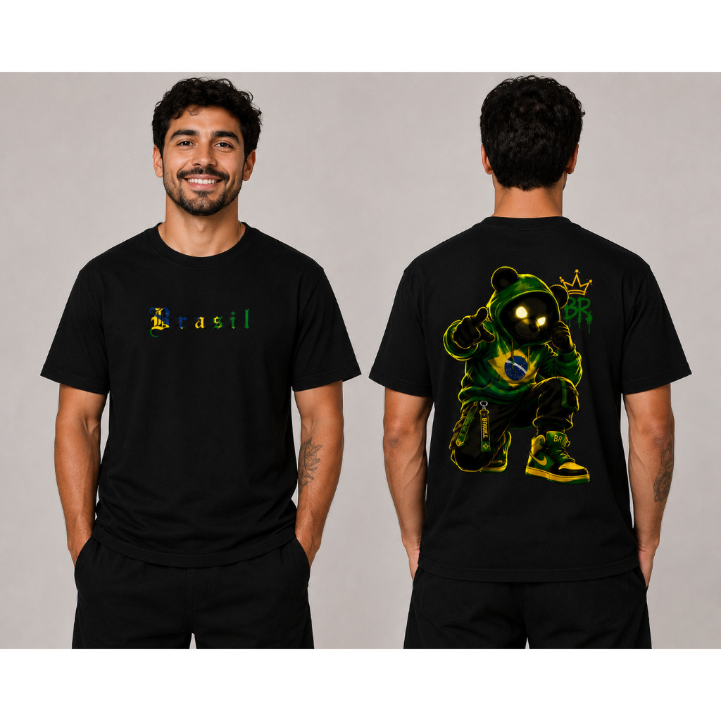 Camiseta infantil, Camiseta Adulto, Camiseta Urso do Brasil, Camiseta lançamento 2026 COPA DO MUNDO