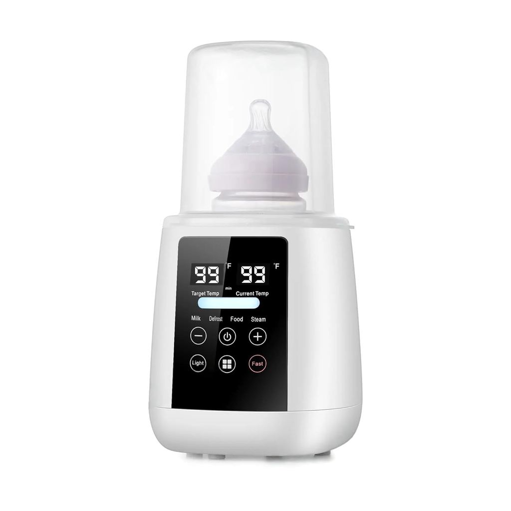 Aquecedor de mamadeiras 3 em 1, descongelador de leite materno, refrigerador, display LED, luz noturna, esterilizador a 