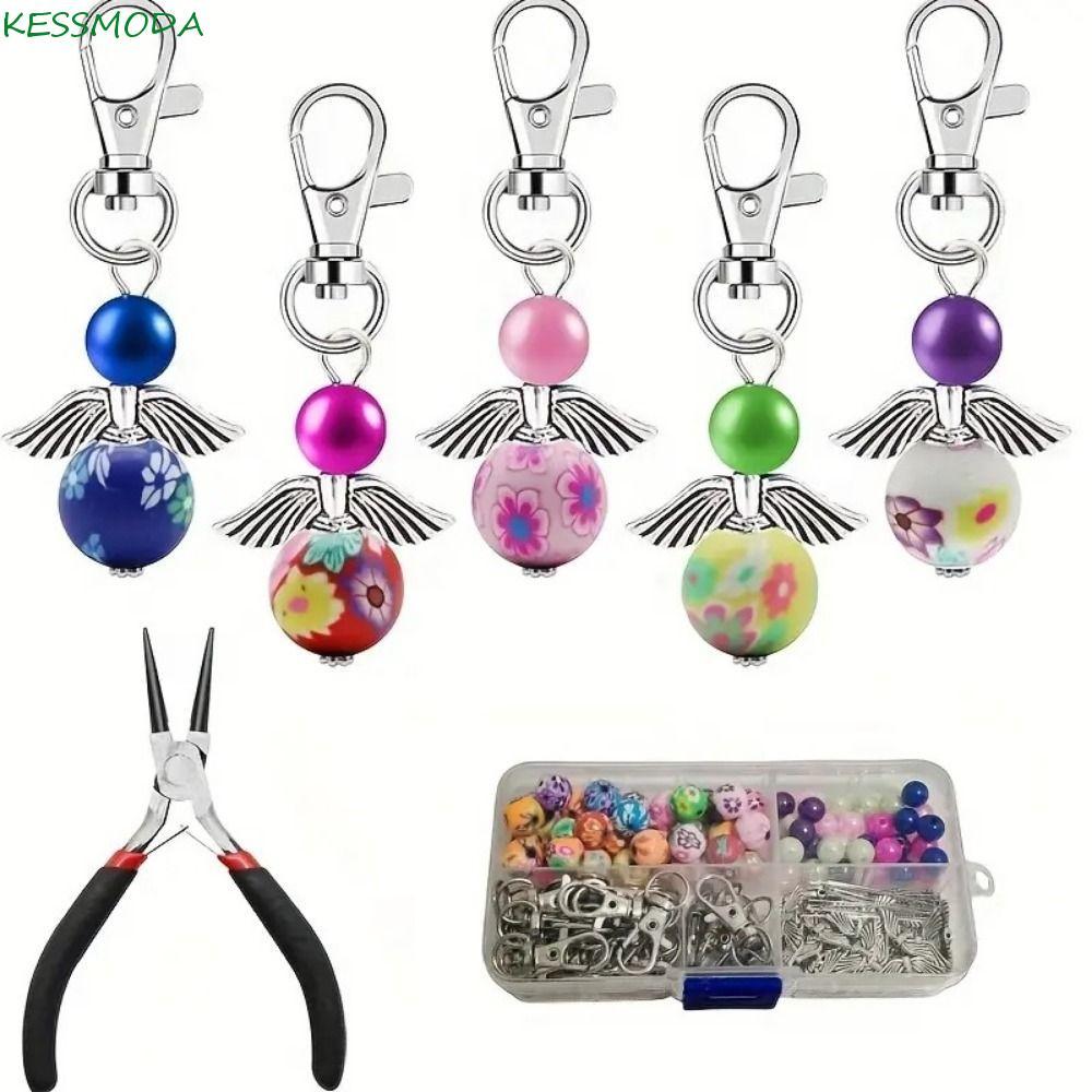 Conjunto De Chaveiro Com Pingentes De Anjo Kesselmanmoda 30 Unidades , Pingente Criativo Da Guarda DIY , Cor Aleatória