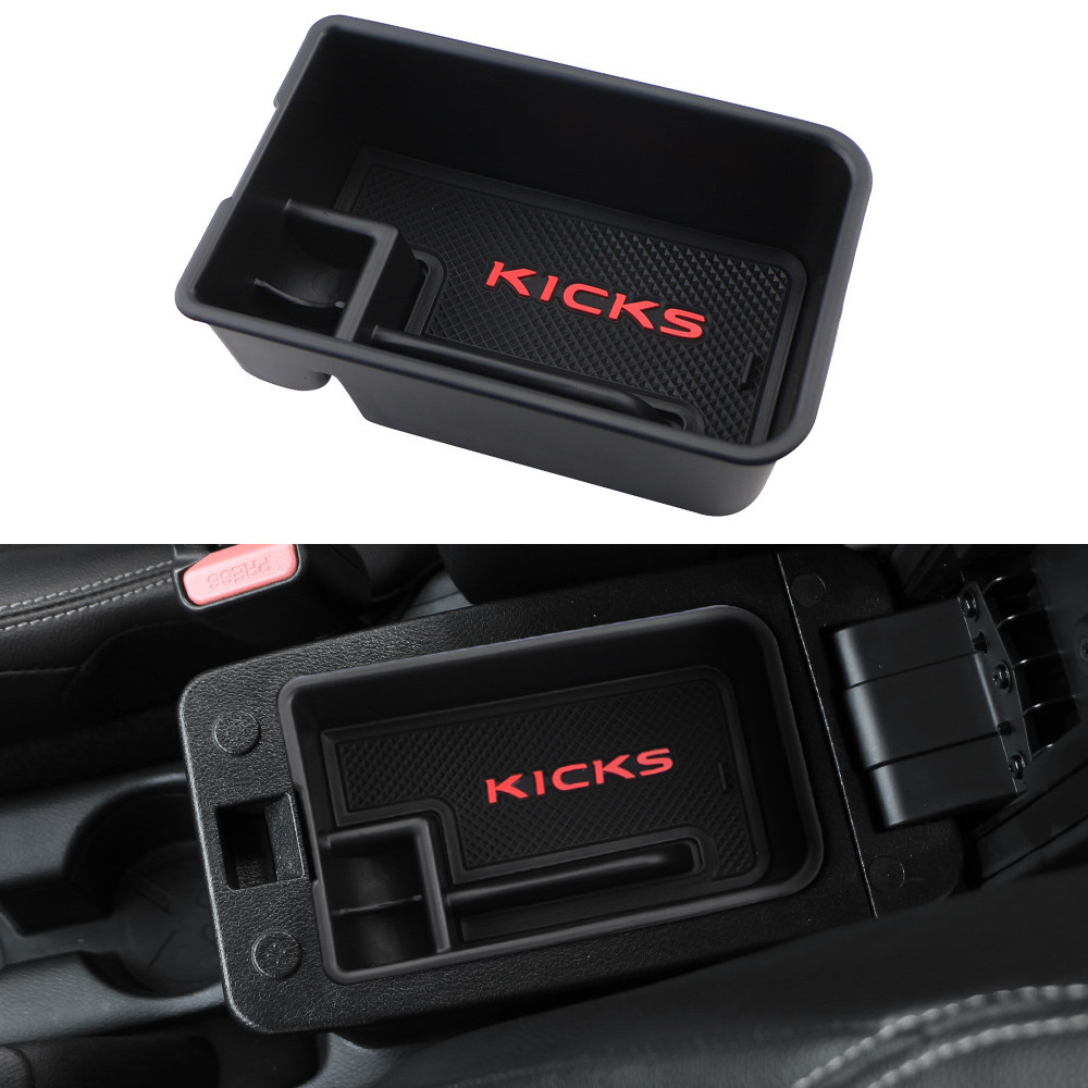 Caixa De Armazenamento De Apoio De Braço Do Carro Para Nissan Kicks 2016-2020 2021 2022 Console Central Bandeja Titular