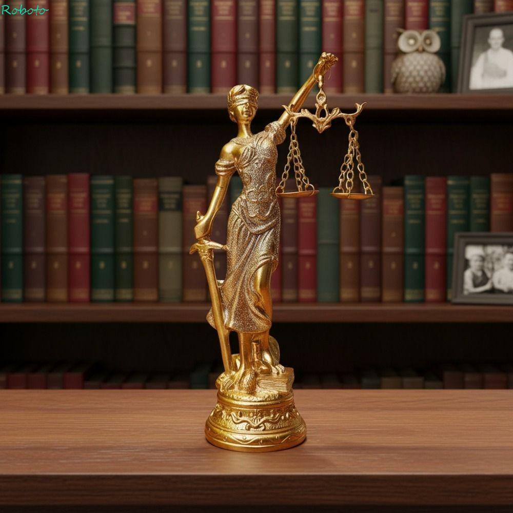 Estátua Da Deusa Justiça Grécia DARNELL , Enfeites De Mesa Vintage Com Fundo Estável