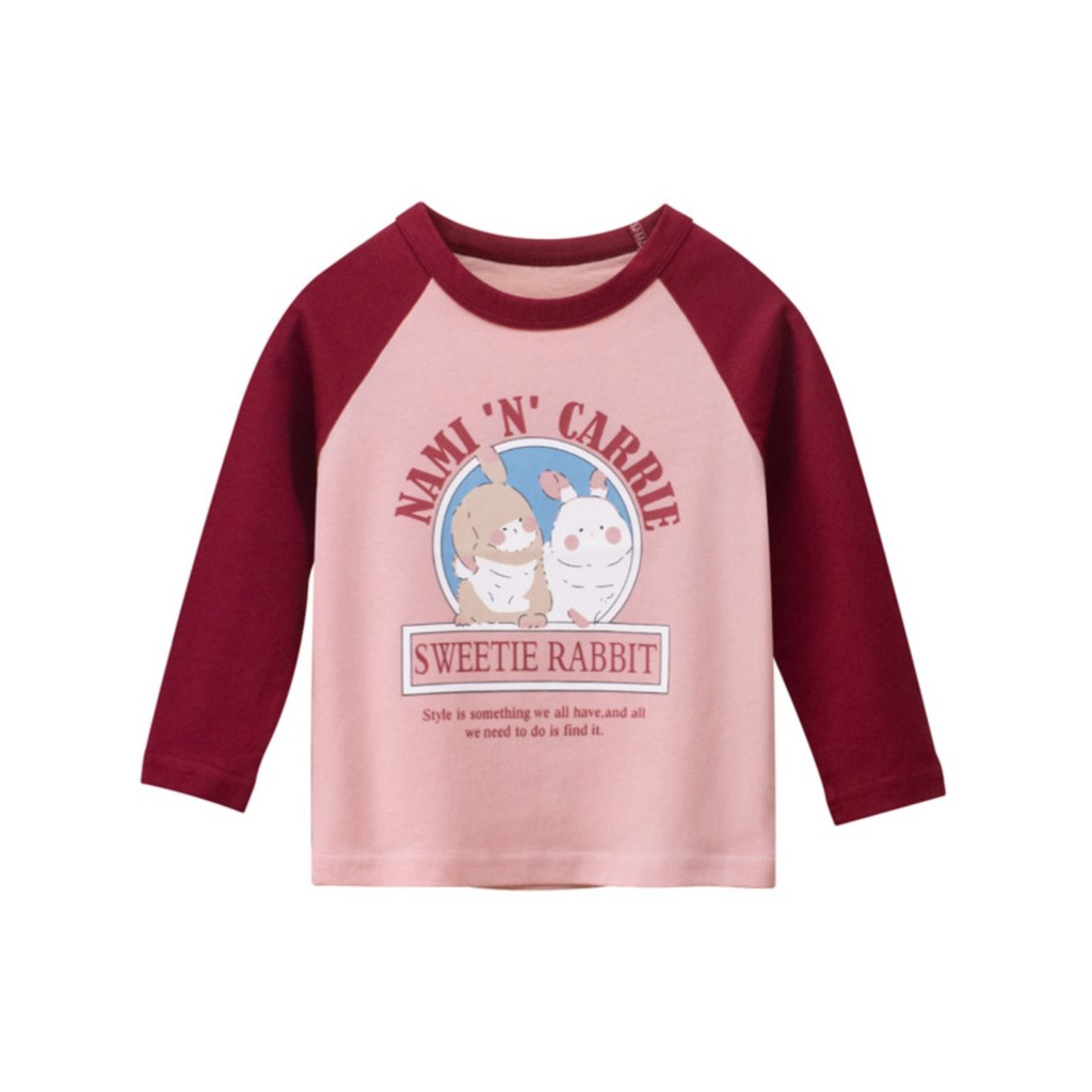 27home marca roupas infantis meninas puro algodão primavera outono manga comprida impressa camiseta crianças primavera n