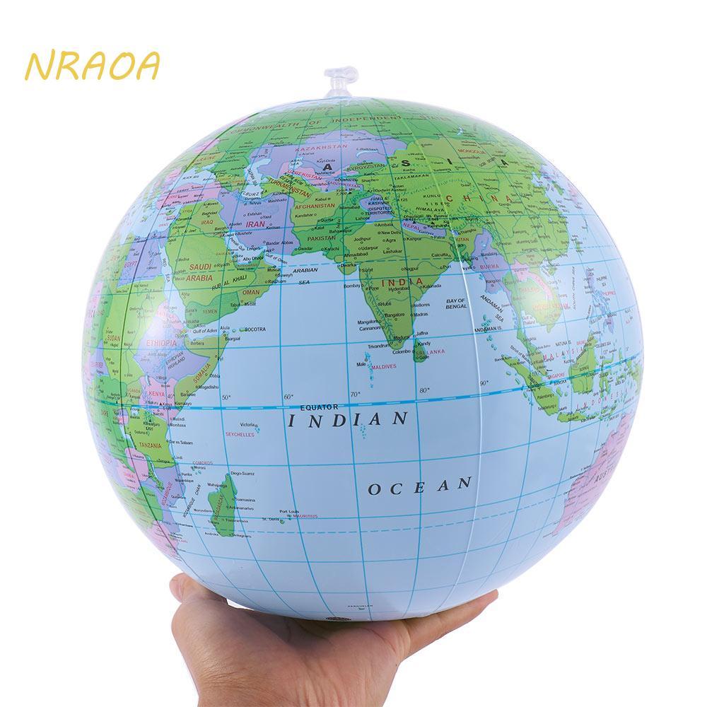 NRAOA Globo Inglês Durável Terra Geografia Bola De Praia Balão Educacional Mapa Mundial De 16 Polegadas