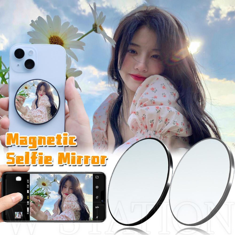 Bonito Espelho Magnético Selfie Mini 2.2 " De Beleza Portátil Convexo Para Smartphone Streaming Ao Vivo Vlog Fotografia 