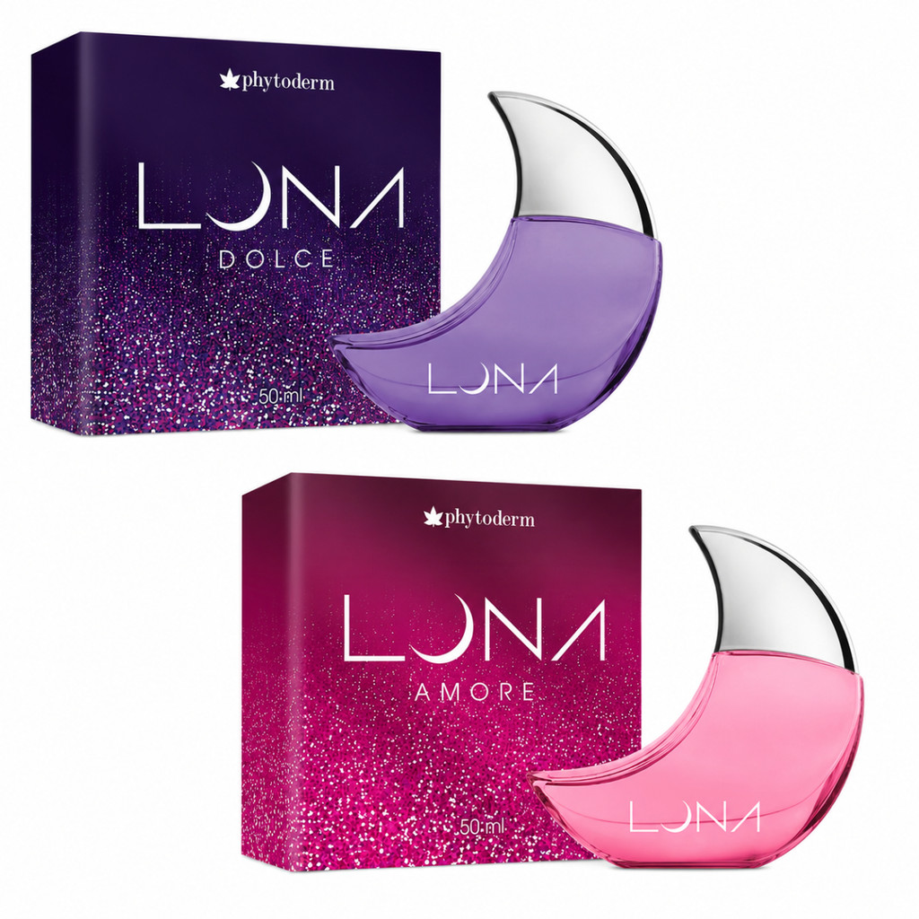 Kit Perfumes Femininos Luna Dolce + Luna Amore Phytoderm 50ml
