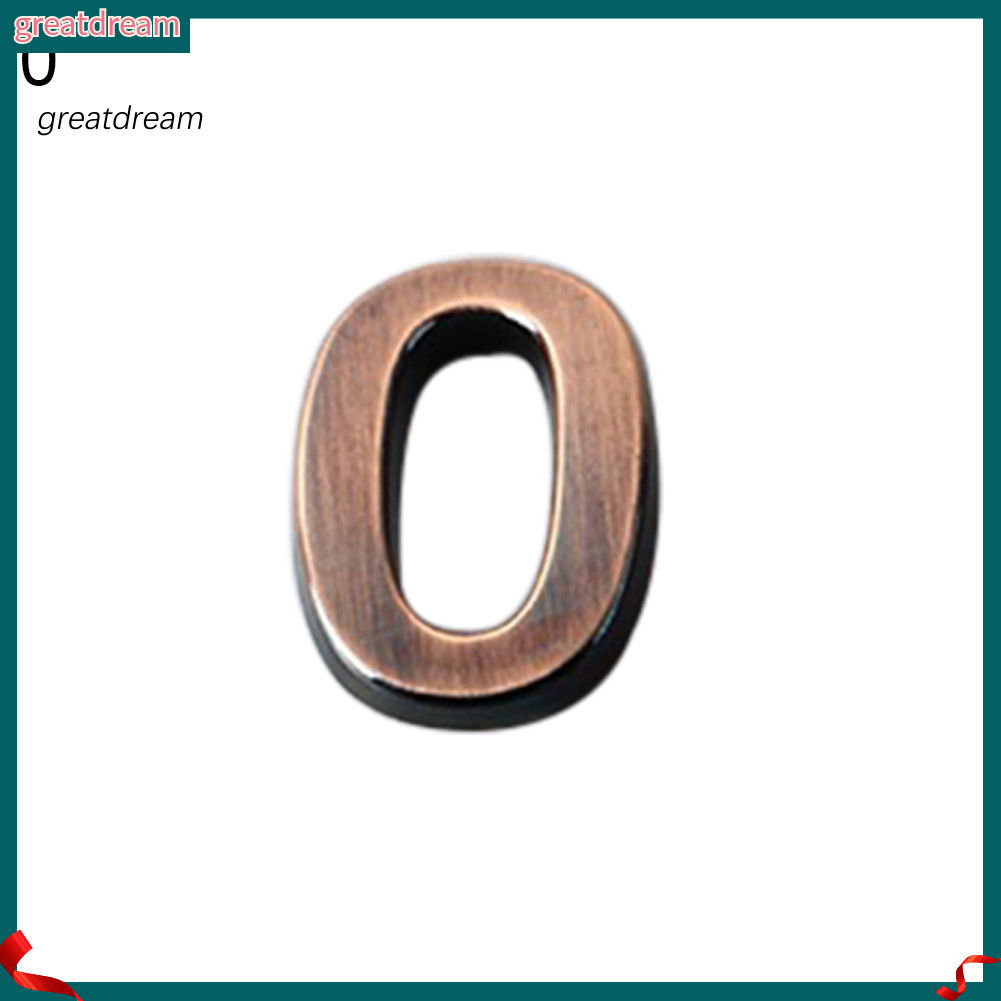 Grande Sonho | 0-9 Placa De Porta De Casa Moderna Endereço Número Árabe Dígito Decoração De Sinal