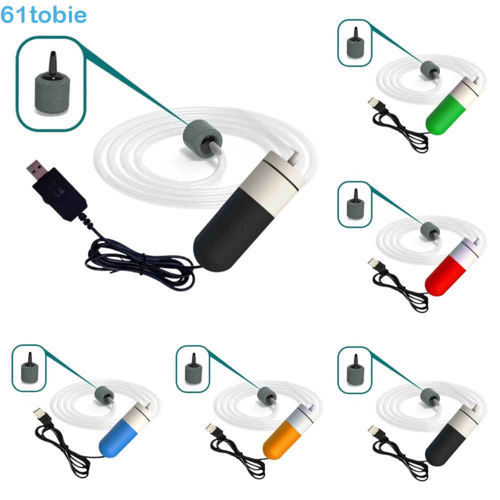 Bomba De Ar De Oxigênio Para Aquário TOBIE , Aerador De Compressor Carregamento USB Ultra Silencioso Mudo Portátil