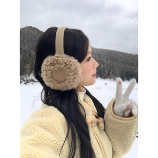2026 outono inverno novo estilo lã de cordeiro quente earmuffs feminino inverno engrossado anticongelante sacos de ouvid