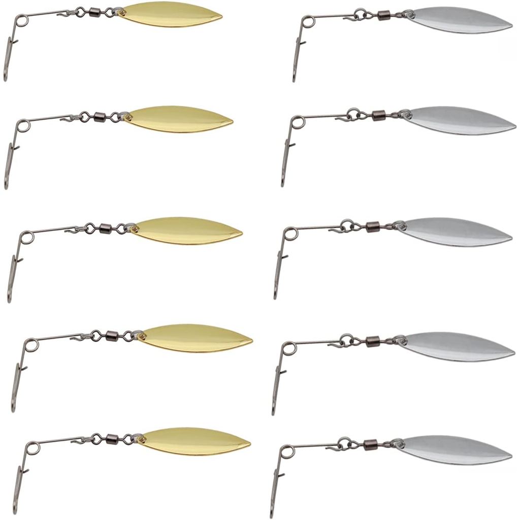 Fishing Spinner Blades Spinnerbait Smooth Nickel Spoons Rigs Fishing Spoons Lures Beetle Spins Pan Fish Bass Fishing Lur