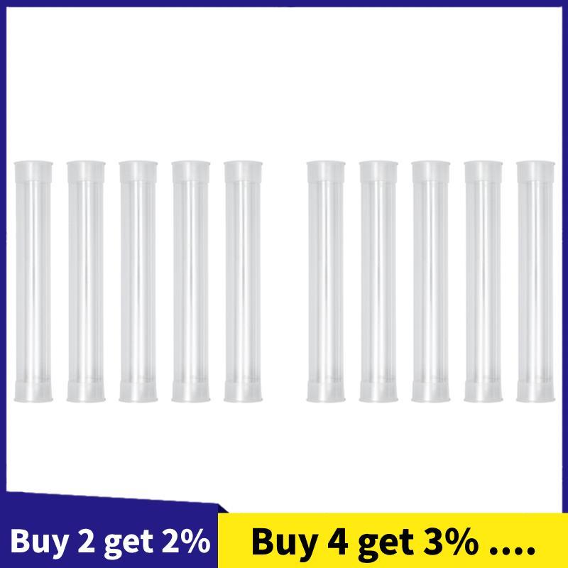 Naxilai 10pcs Tubo Redondo De Plástico Pequeno De Armazenamento Transparente Com Tampa Recipiente De Garrafa Rígida Para