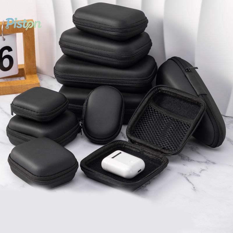 Pistão Portátil Mini 3C Casca Dura Digital Gadgets Saco De Armazenamento Couro Artificial Fone De Ouvido Carregador Caso