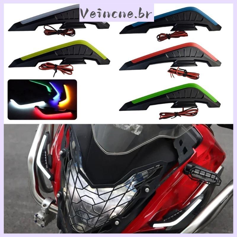 Winglets Laterais Carenagem VEI ABS Luz LED Para Scooter Motocicleta Passeios Noturnos