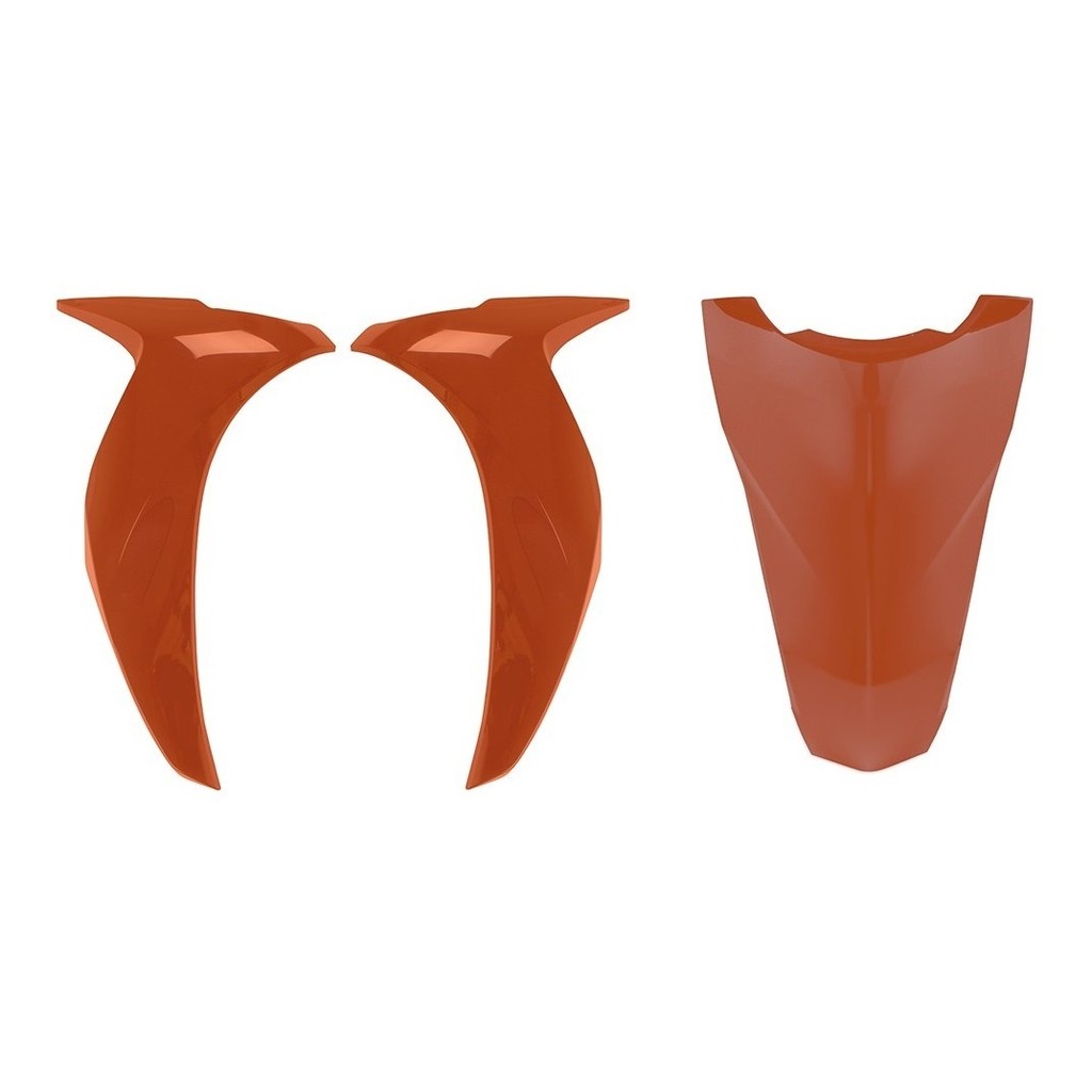 Conjunto Bico Frontal Honda Biz 125 Ex 2018 Laranja Damasco