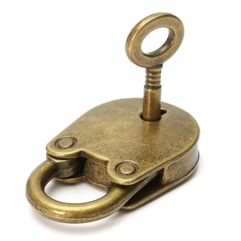 Bronze Vintage Antigo Estilo Mini Cadeados Archaize Bloqueio Chave Notebook Bagagem Com Uso Doméstico Decoração De Ferra