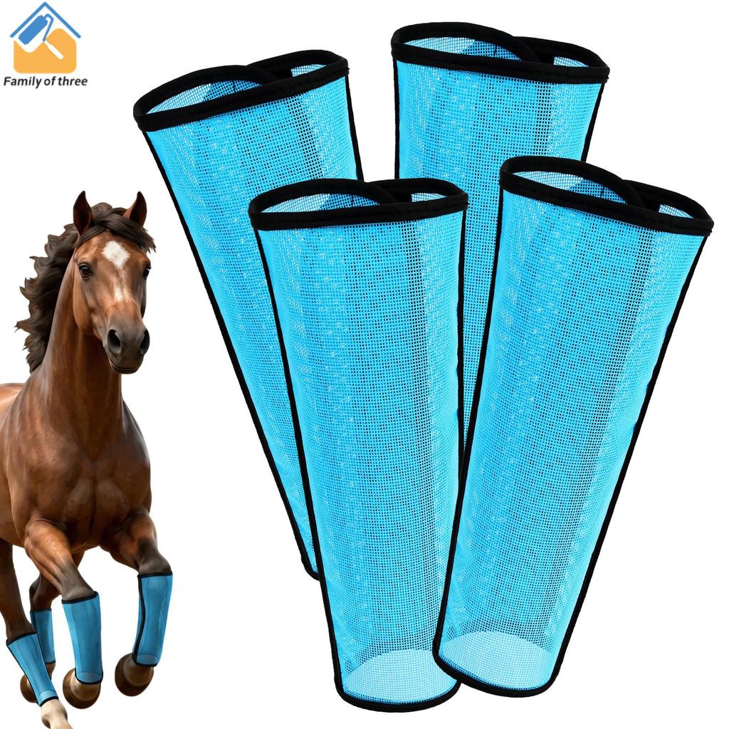 4 Pçs Confortável Cavalo Voar Bota Ajustável Perna Guarda Com Malha Respirável E Anti Sag Suporte Para Pasto SHOPSKC6263