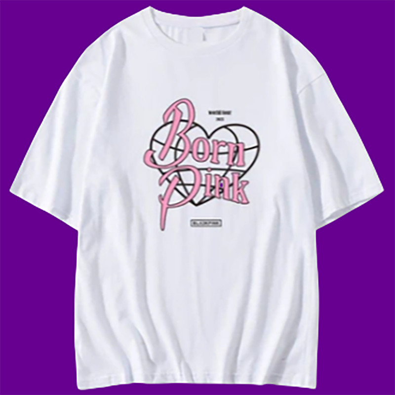 Camiseta Born Pink Album Black Pink Tour Kpop Blusa Unissex Camisa 100% Algodão