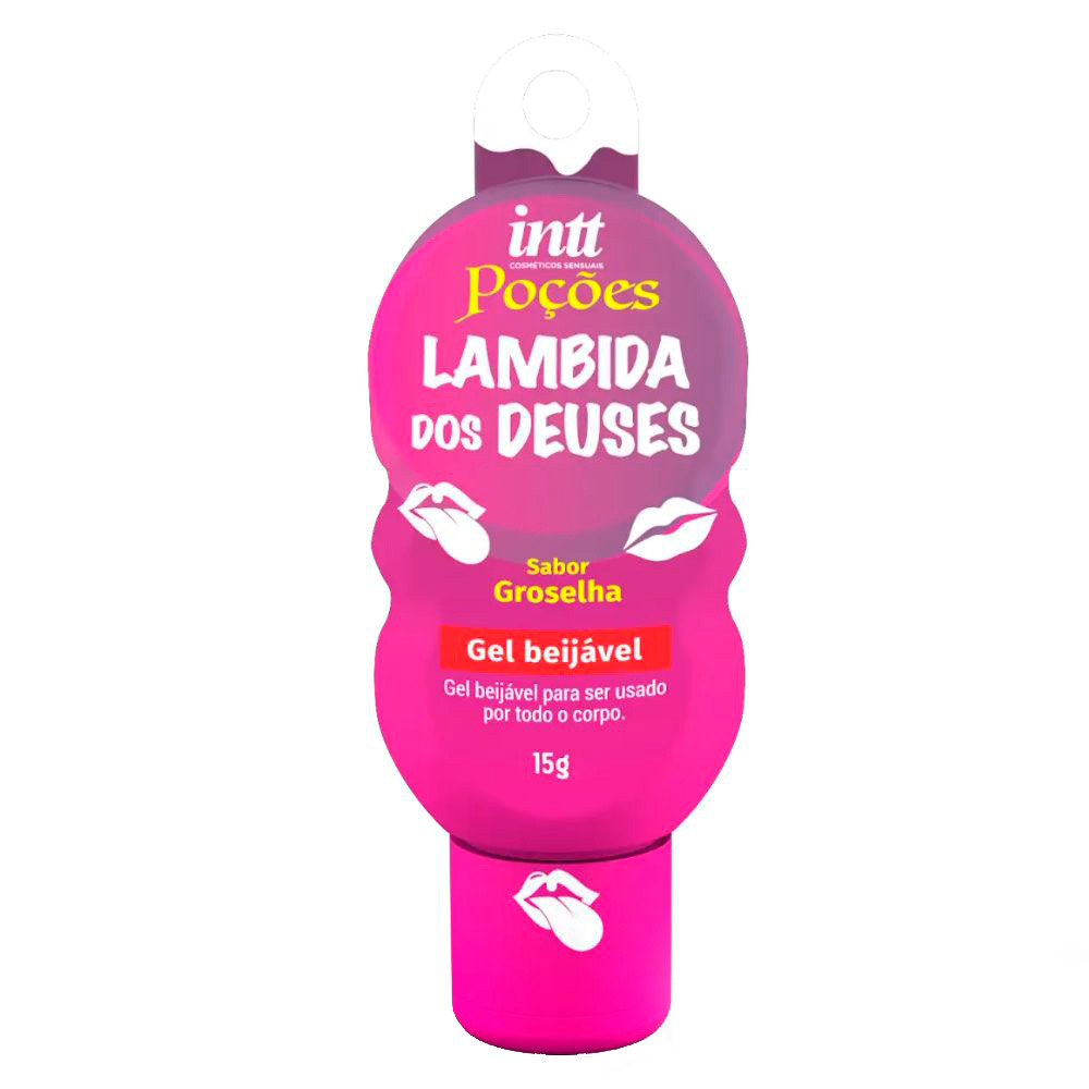 Gel Beijável Lambida dos Deuses Aroma Groselha 15g