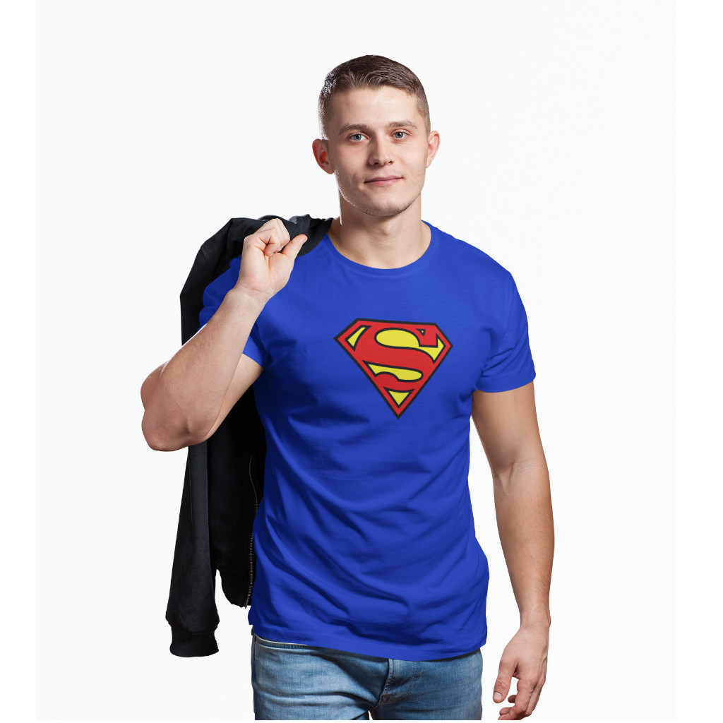 Camiseta Camisa Herois Super Man Classicos Black Edition Series Super Homem 100% Algodão Moderno