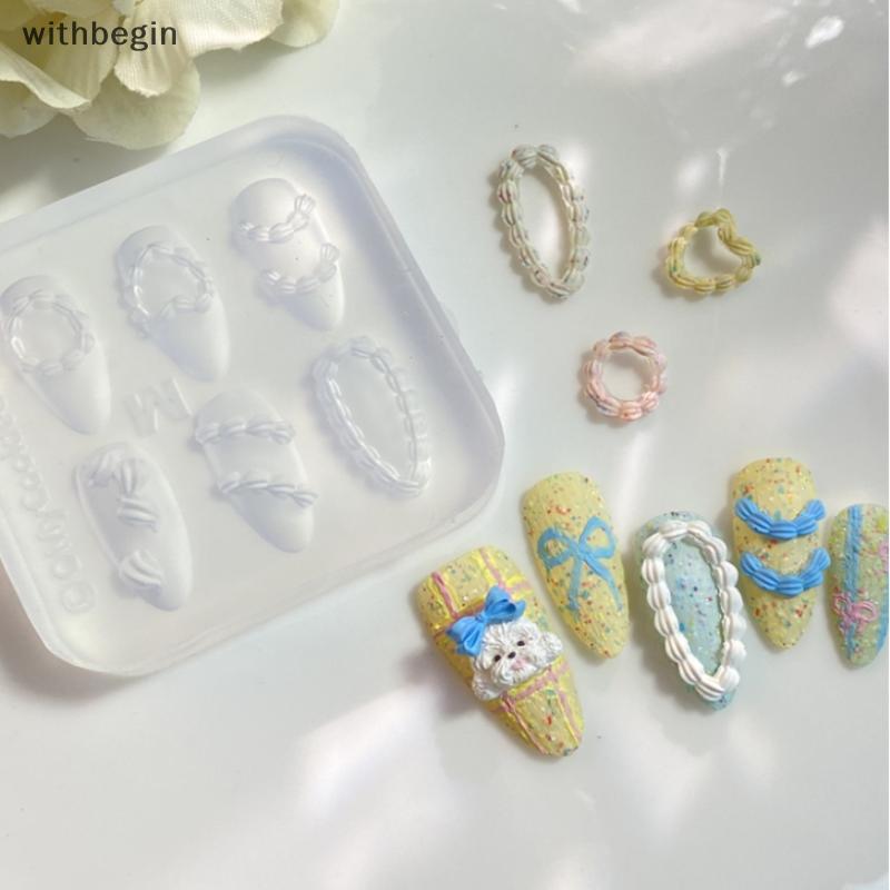 WIT Bolo Creme 3D Silicone Escultura Jóias Molde De Unhas DIY Design Arte Do Prego Decorações Modelo Para Encantos Manic