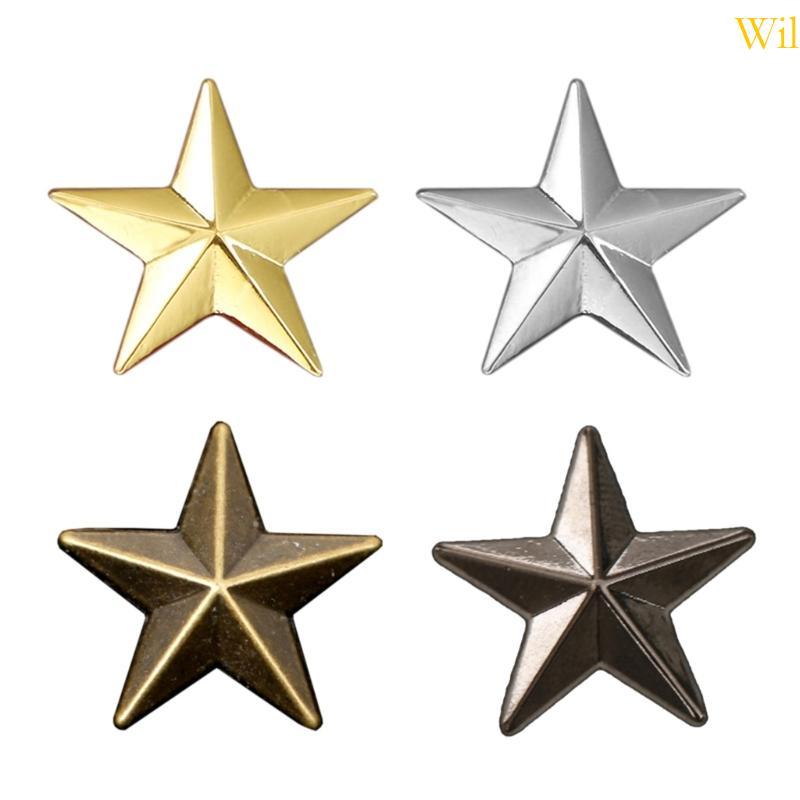 Wil Little Star Broche Crachá Homens Blusas Pontas Metal Lapela Pin Estrela Camisa Colarinho Pinos E Broc