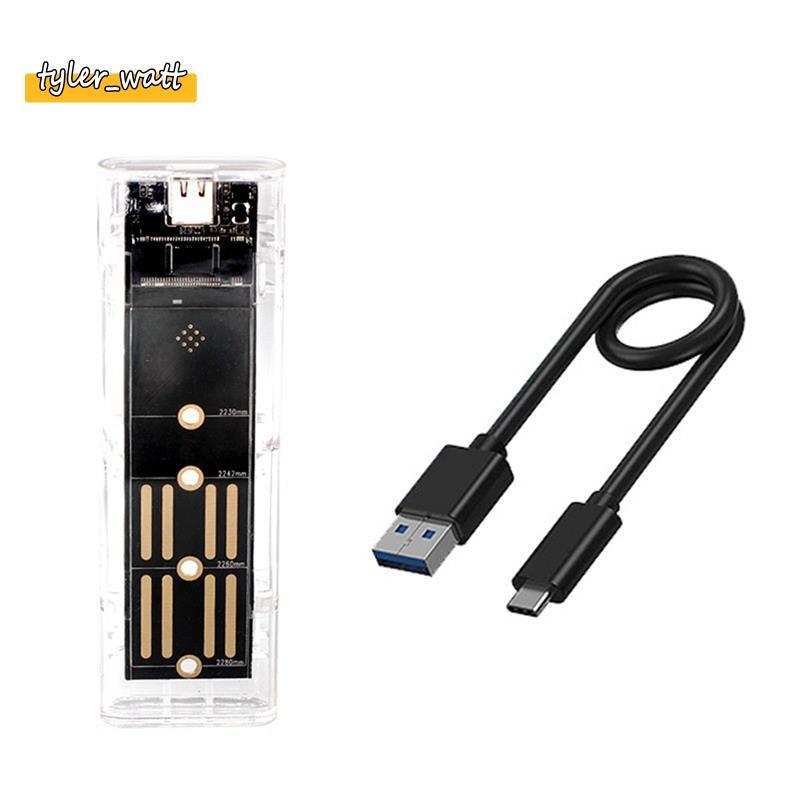 [tyler_w] RGB M2 NVMe SSD Case M . 2 Gabinete 10 Gbps Para TYPE-C De Disco Rígido Key & B
