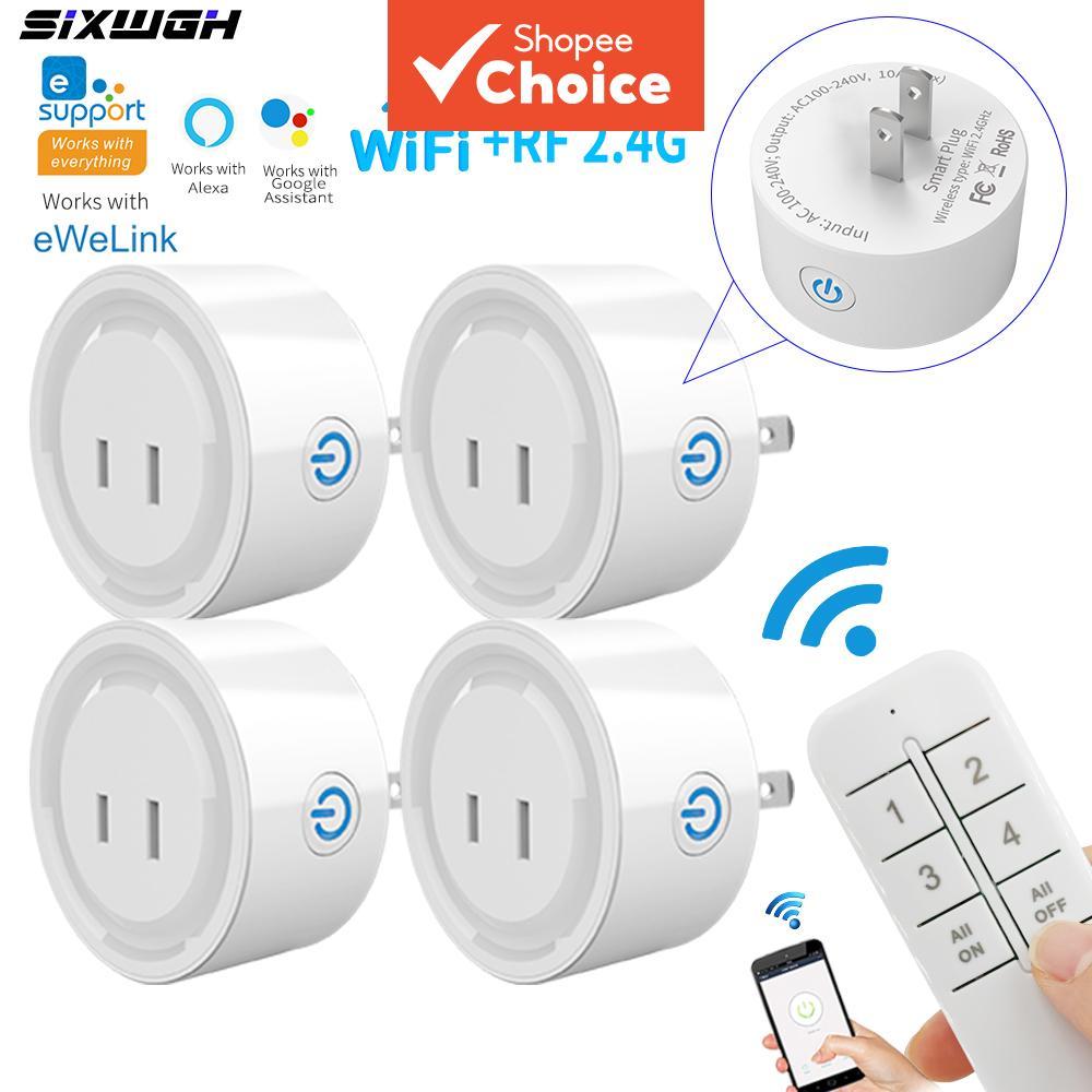 Plugue Inteligente WiFi eWeLink, Tomada Inteligente Sem Fio 2 Pinos Plano, Compatível com Alexa e Google Home