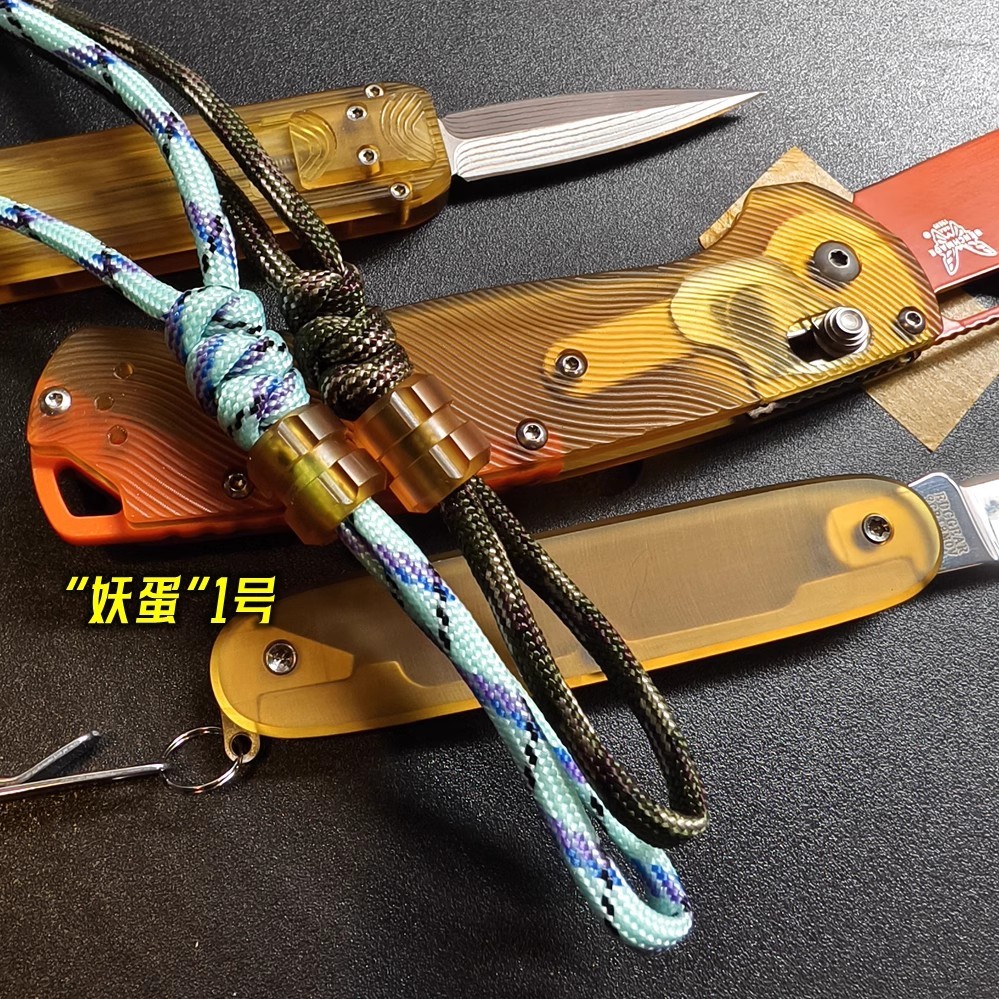 Faca PEI importada DIY guarda-chuva corda trançada faca pingente EDC ferramenta equipamento pingente pingente exclusivo 